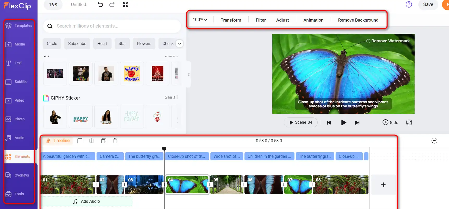 cómo utilizar FlexClip 16