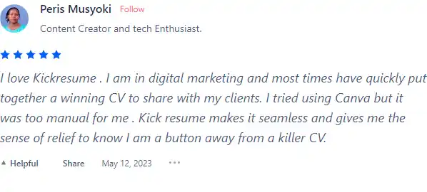 Product Hunt Review for Kickresume