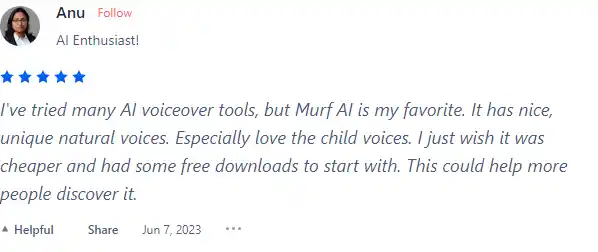 Product Hunt Review for Murf AI