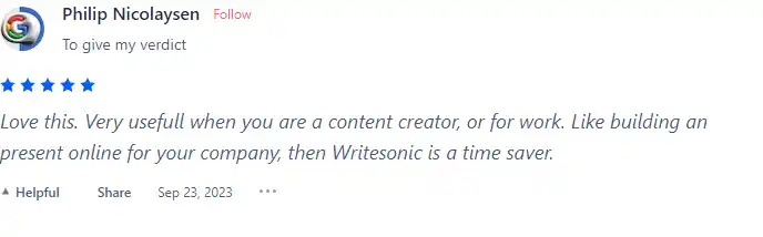 Recensione di caccia al prodotto per Writesonic