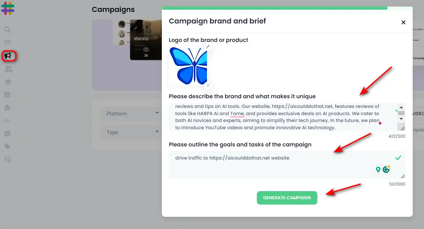 how to use InfluencerMarketing.ai 8