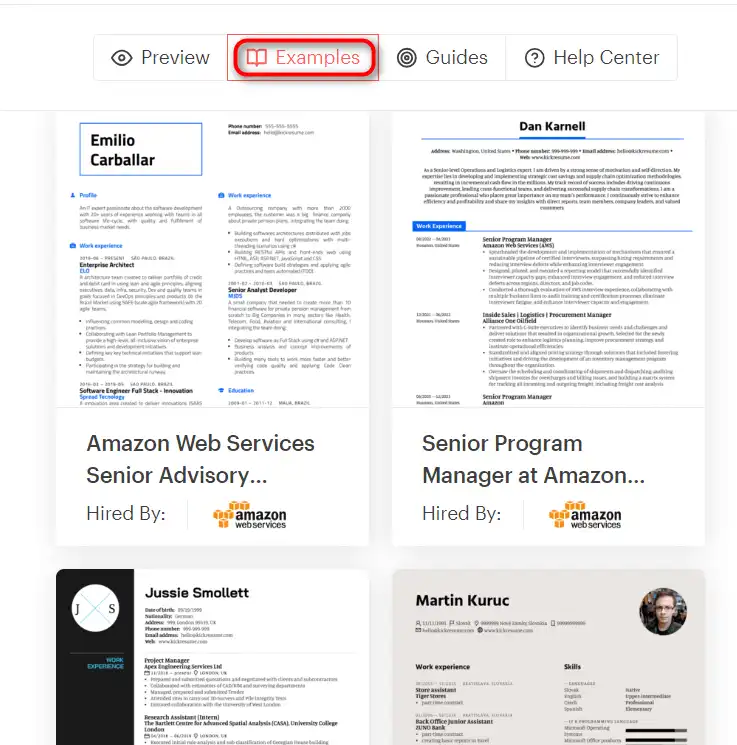 how to use Kickresume 5
