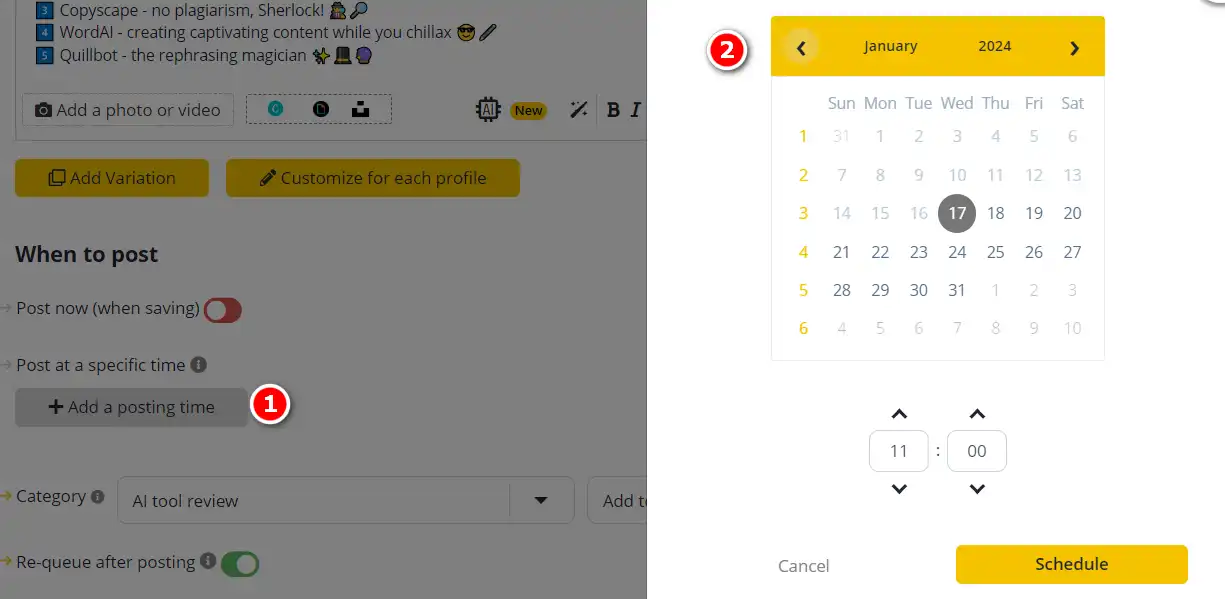كيفية استخدام SocialBee 7