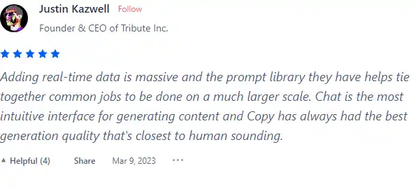 Product Hunt Review for Copy AI