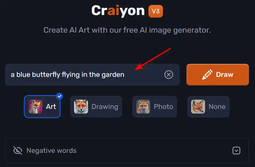hvordan man bruger Craiyon 4