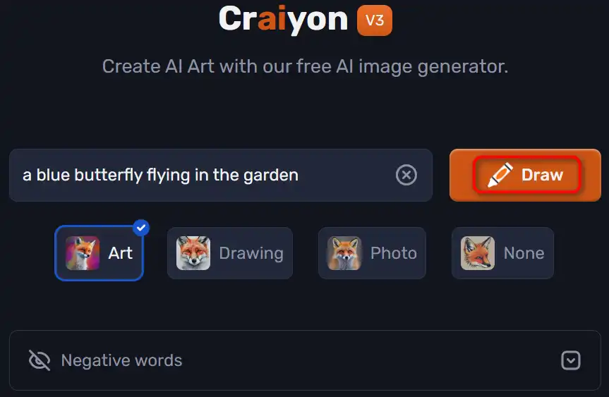 hvordan man bruger Craiyon 5